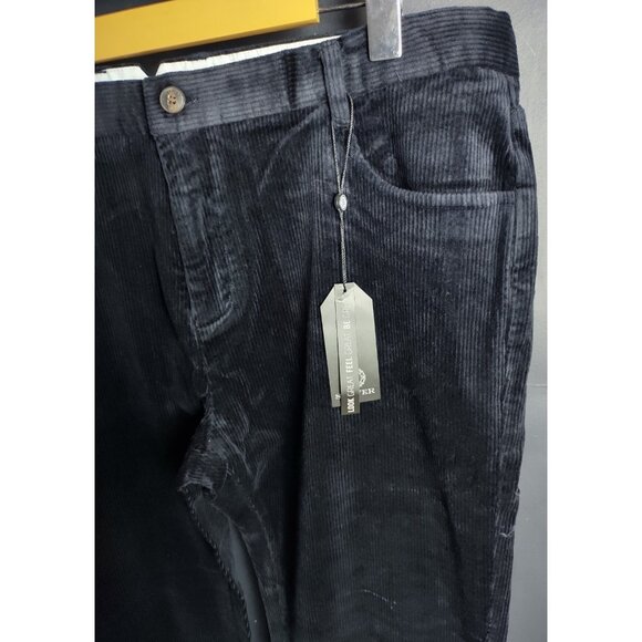 Snover Navy Corduroy Chino Pants Men's Size 44 Soft Thick Durable - Picture 2 of 11